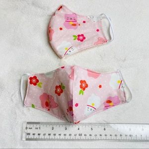 LUCKY CAT HANDMADE FACE MASK Double sided